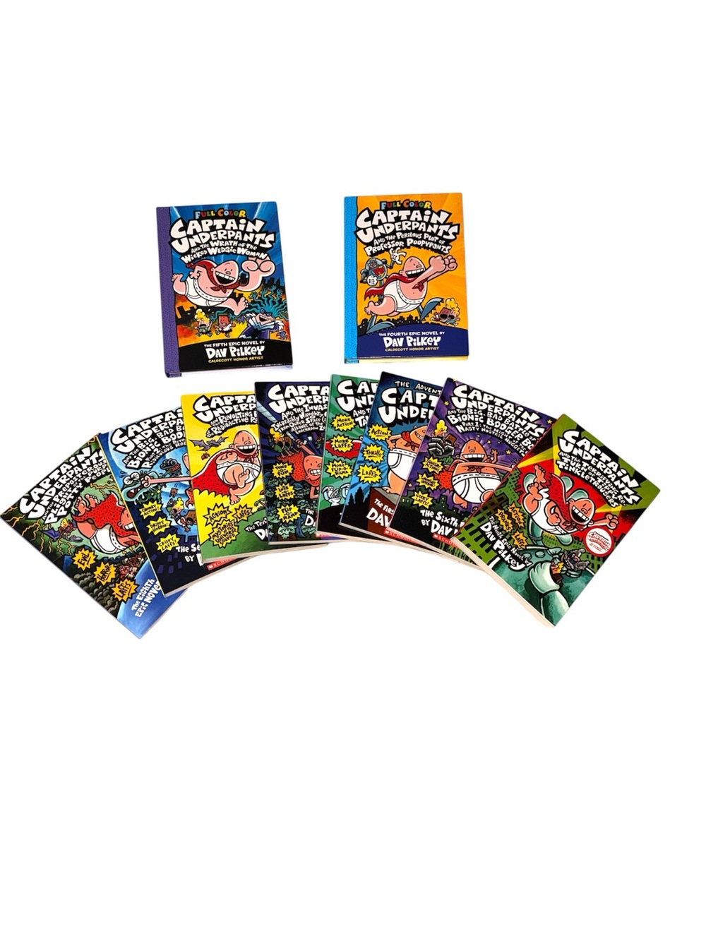 Captain Underpants Book Lot  -10 Books – Excellent Condition